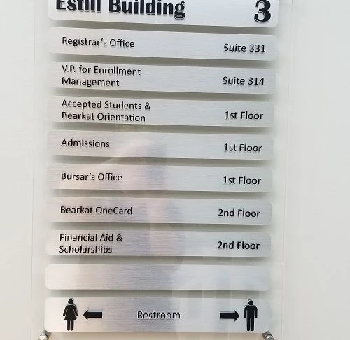 Interior University Directory Wayfinding Signage